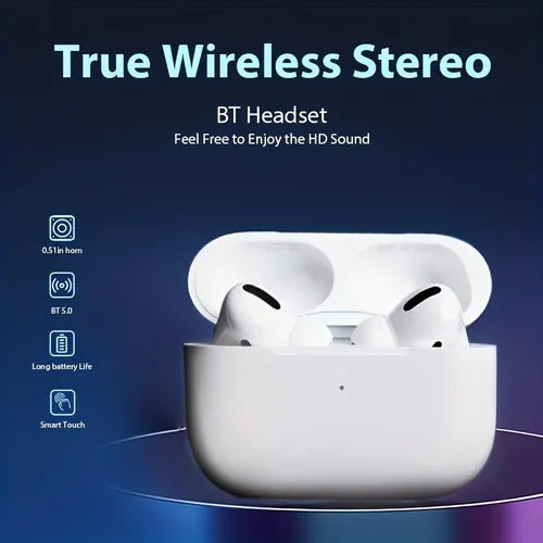 TWS True Wireless Stereo Headset With Charging Case For Apple AirPods, HD Music Sound, 4-5h Enjoying Time, Long-lasting Battery, Noise-cancelling Design, With One Gift  Charger Cable