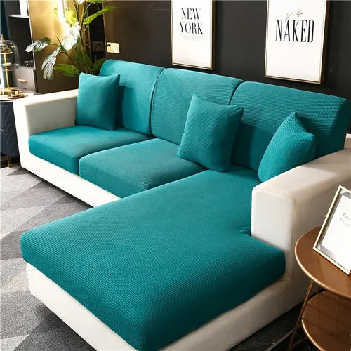 1pc Solid Color Sofa Cover Cushion, Four Seasons Universal Slipcover, Furniture Protector For Living Room Bedroom Office Decor