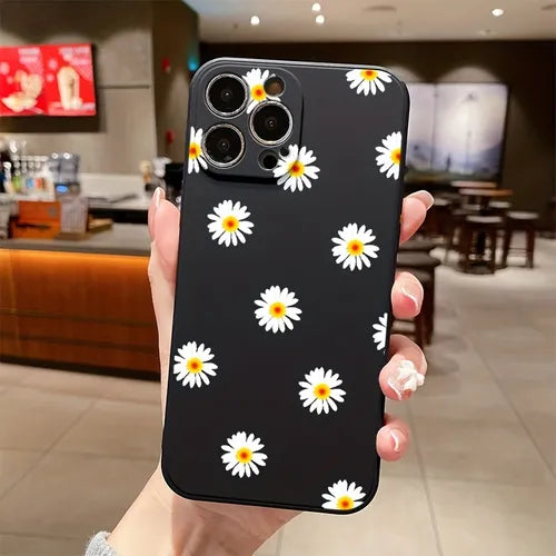 Daisy Pattern Print Protective Phone Case Stylish Pattern Print High Quality Protective Phone Case For Iphone 14 13 12 11 XS XR X 7 8 6s Mini Plus Pro Max SE Gift For Birthday/Easter/Boy/Girlfriend