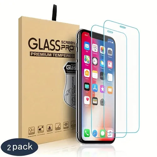 2-Pack Glass Screen Protector For IPhone 12 /12 Pro 15.49 Cm, Case Friendly Tempered Glass, Ultra HD, 9H Hardness, Scratch Resistant, Easy Install