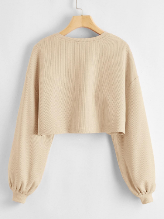 EZwear Drop Shoulder Crop Top