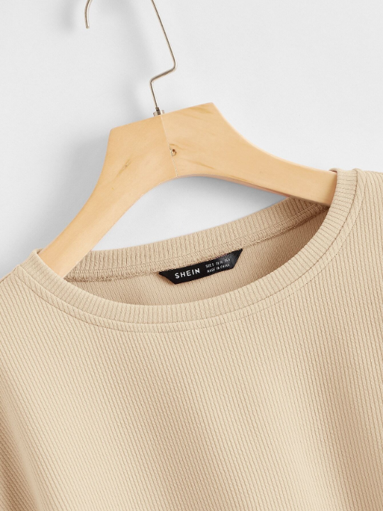 EZwear Drop Shoulder Crop Top