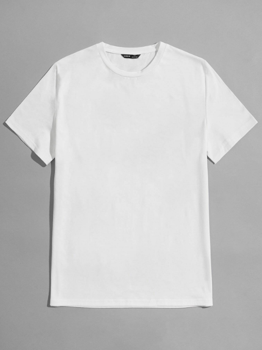 Manfinity Basics Men Cotton Round Neck Solid Tee