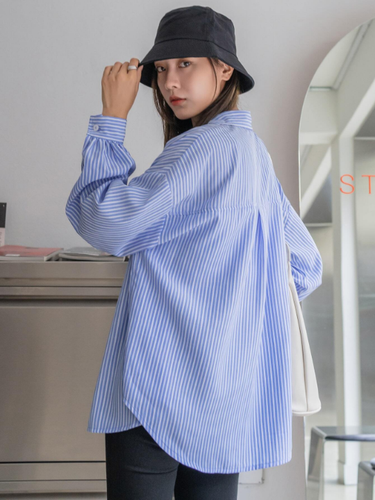 DAZY Striped Drop Shoulder Shirt