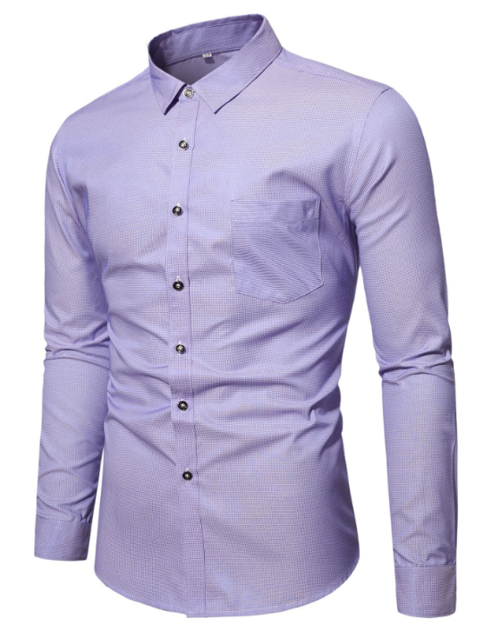 Manfinity Mode Men Patched Pocket Button Up Shirt