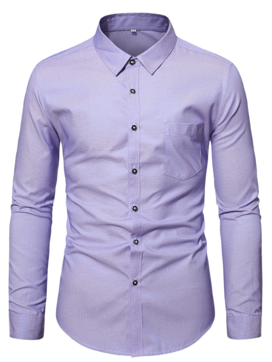 Manfinity Mode Men Patched Pocket Button Up Shirt