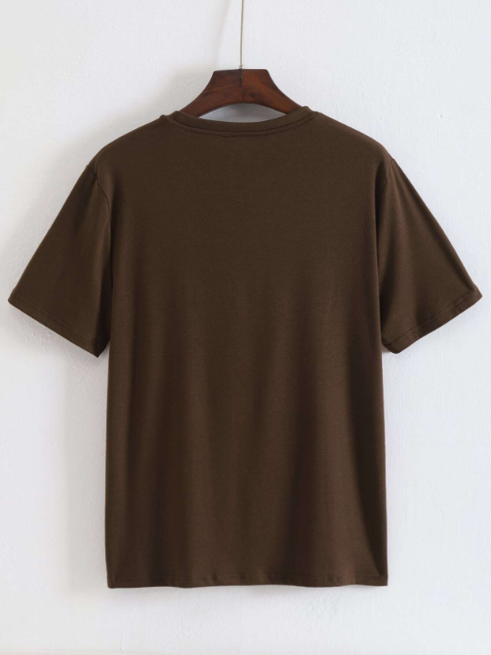 Men Solid Round Neck Tee