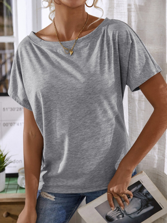 LUNE Batwing Sleeve Solid Tee