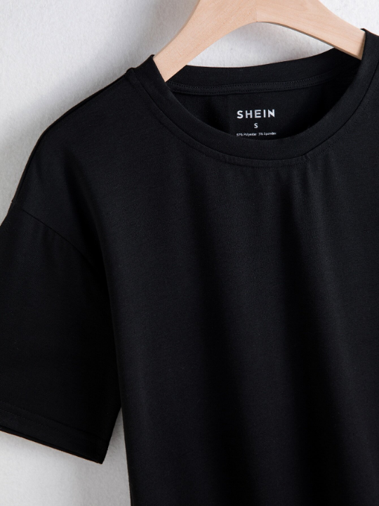 Essnce Solid Drop Shoulder Tee