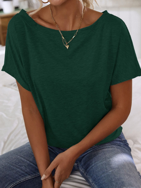 LUNE Batwing Sleeve Solid Tee