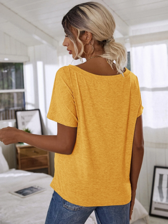 LUNE Batwing Sleeve Solid Tee