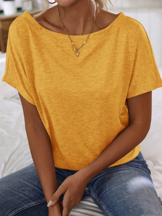 LUNE Batwing Sleeve Solid Tee