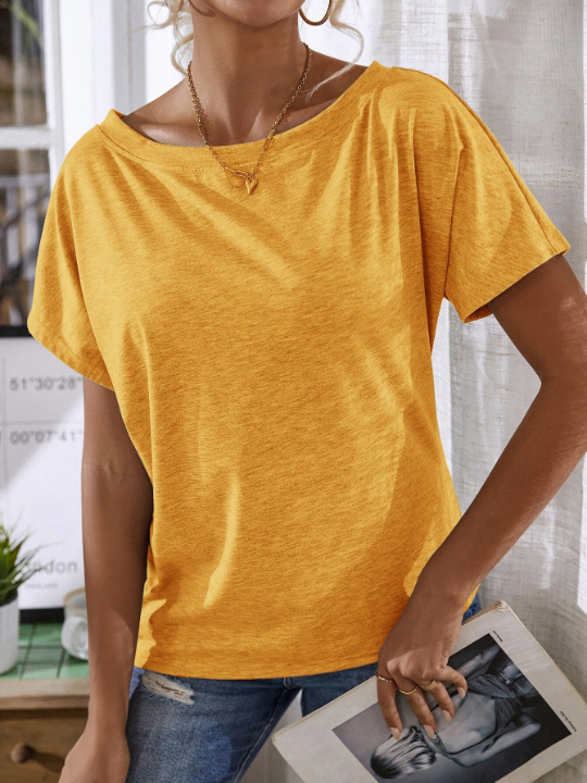 LUNE Batwing Sleeve Solid Tee