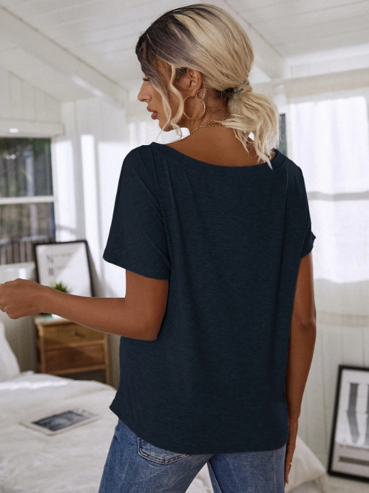 LUNE Batwing Sleeve Solid Tee