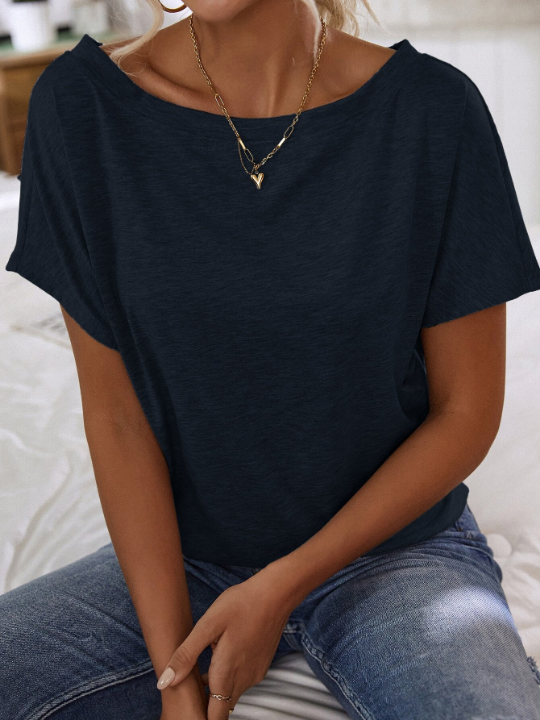 LUNE Batwing Sleeve Solid Tee