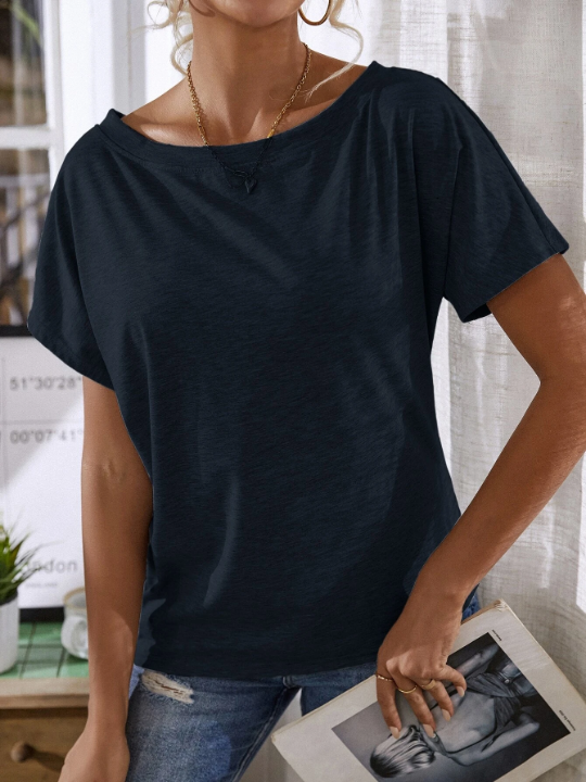 LUNE Batwing Sleeve Solid Tee