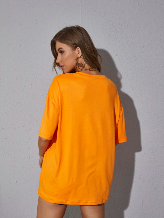 Oversized Solid Drop Shoulder Tee