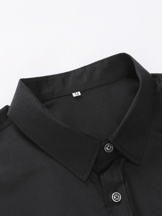 Manfinity Mode Men Patched Pocket Button Up Shirt