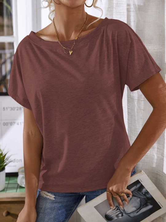 LUNE Batwing Sleeve Solid Tee