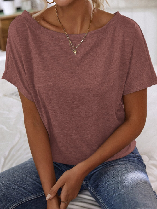 LUNE Batwing Sleeve Solid Tee