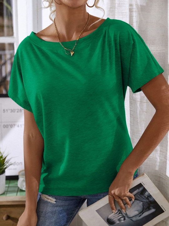 LUNE Batwing Sleeve Solid Tee