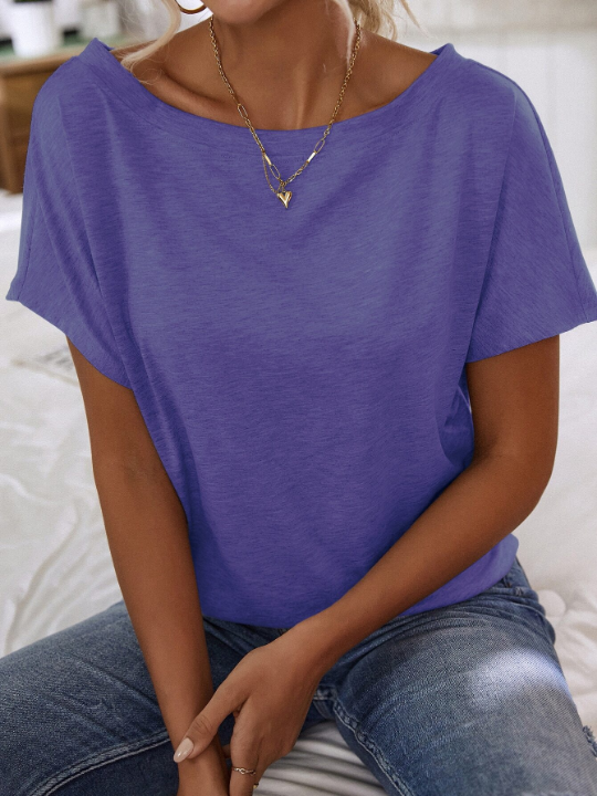 LUNE Batwing Sleeve Solid Tee