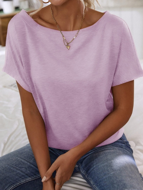 LUNE Batwing Sleeve Solid Tee