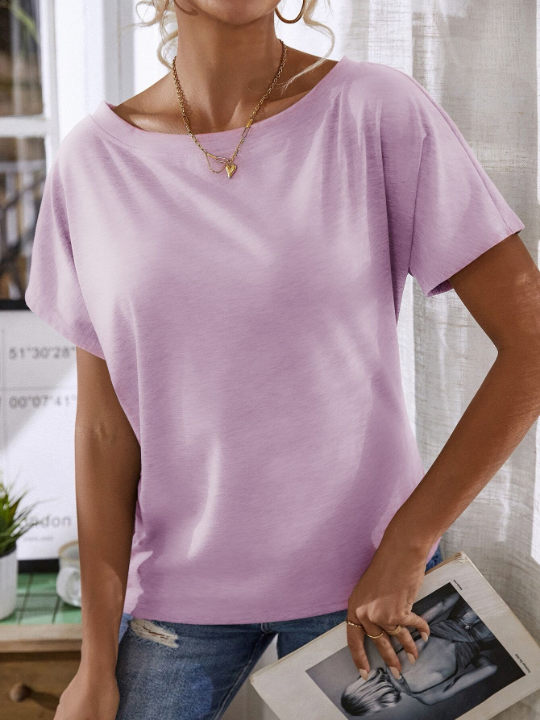 LUNE Batwing Sleeve Solid Tee