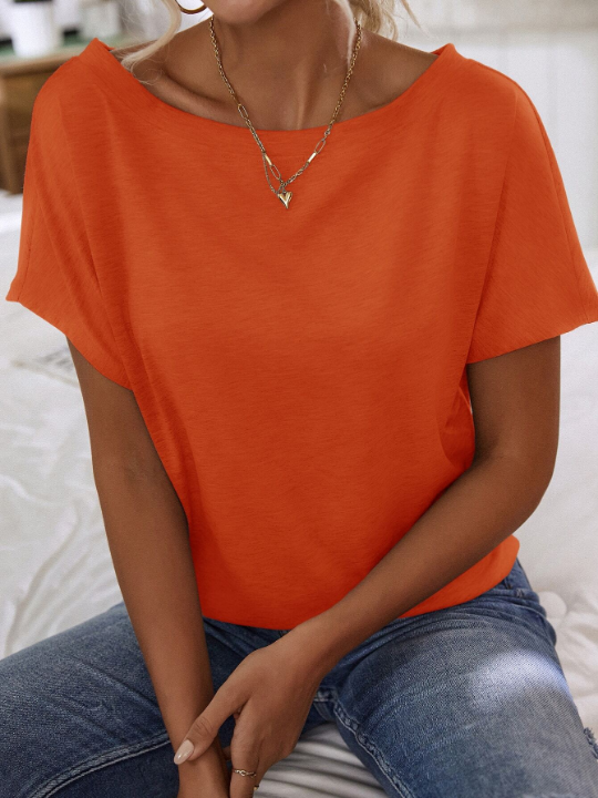 LUNE Batwing Sleeve Solid Tee