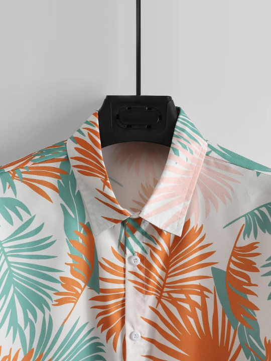 Manfinity RSRT Men Tropical Print Shirt Without Tee