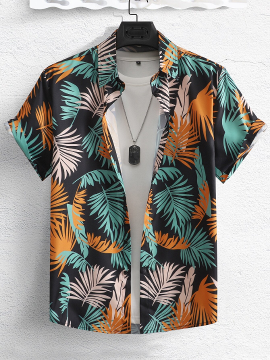 Manfinity RSRT Men Tropical Print Shirt Without Tee