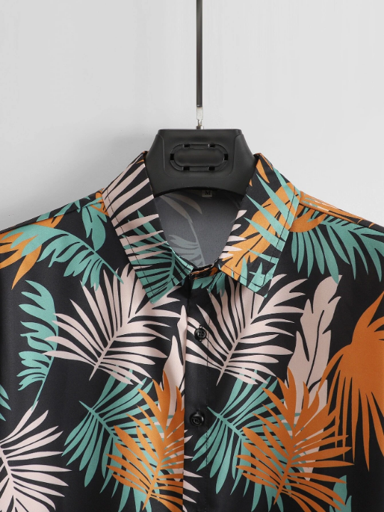 Manfinity RSRT Men Tropical Print Shirt Without Tee