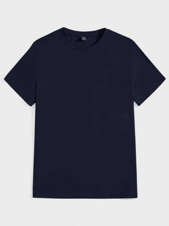 Manfinity Basics Men Round Neck Solid Tee