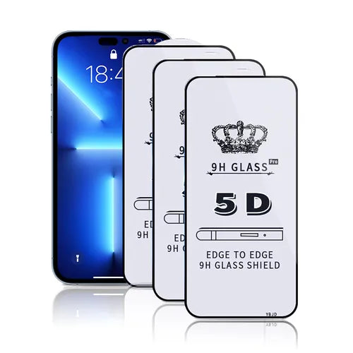 3pcs 5D HD Quality Tempered Glass Screen Protector For IPhone 11 - 14 Pro Max