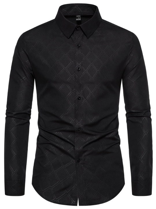 Manfinity Mode Men Geo Print Shirt