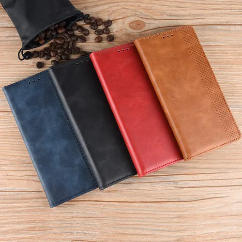 Retro PU Leather Wallet Case With Card Slots Magnet Adsorption Cover For IPhone 14 / IPhone 14 Plus / IPhone 14 Pro / IPhone 14 Pro Max