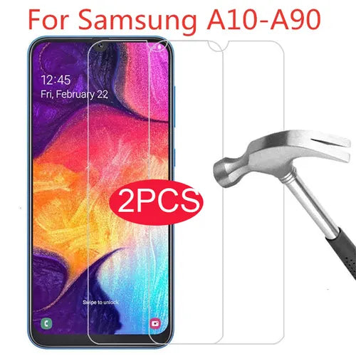 2pcs Tempered Glass For Samsung Galaxy A10 A20 A30 A40 A50 A70 A80 A90 Protective Screen Protector Glass On A31 A51 A71 A52 A53 A32 A21 A12 A13 A50S