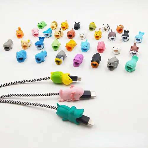 Cute Animal Biting Shaped Charging Cable Protector