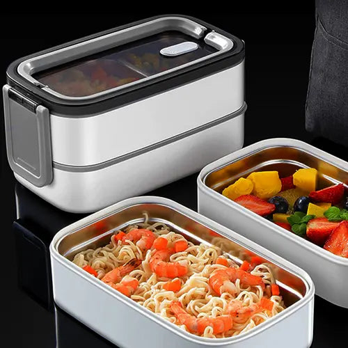 1pc Lunch Box, Can Be Microwaved Heated Lunch Box, Portable Student Office Worker Lunch Box With Cutlery, Bento Box