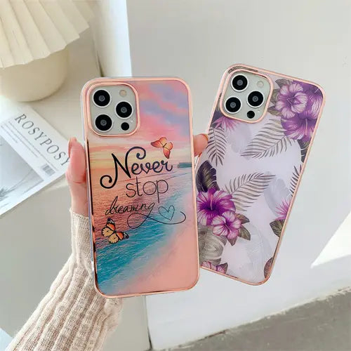 Full Protection Butterfly Flowers Shockproof Luxury Phone Case For IPhone14/14Plus/14 Pro /14Pro Max/iPhone 13/13 Pro /13Pro Max/13Mini/iPhone SE 2022/12Pro /12 Pro Max Samsung Galaxy S22/S22 Plus/S22