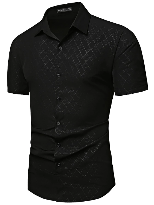 Manfinity Homme Men Argyle Print Shirt