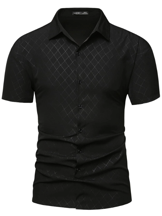 Manfinity Homme Men Argyle Print Shirt