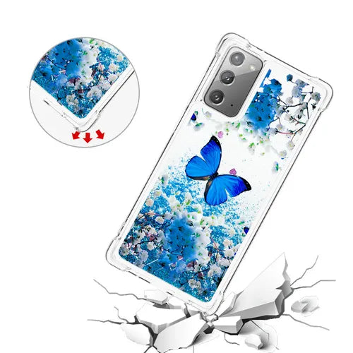 Women's Fashion Cover Flowable Liquid Beauiful Shockproof Case For Samsung Galaxy A03S A22 A32 A02S A42 Galaxy Note 20 Ultra A21 Note 10 Pro Galaxy S10 Plus S10e