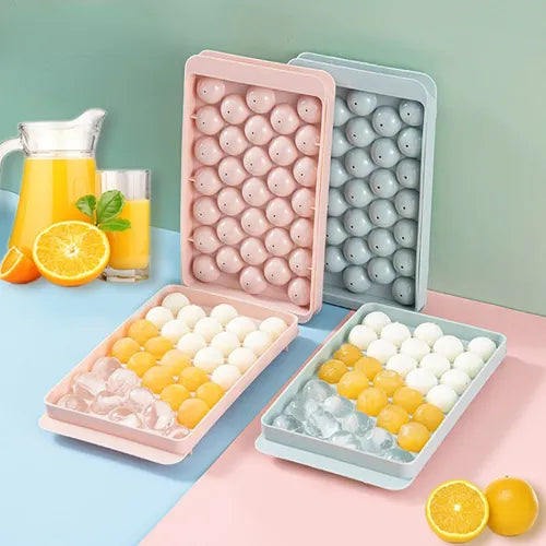 1pc 33 Cavity Ice Boll Hockey PP Mold Frozen Whiskey Ball Popsicle Ice Cube Tray Box Lollipop Making Gifts Kitchen Tools Accessories