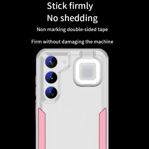 Shockproof Case Cover With Folding Selfie Filling Lamp Beauty Artifact With USB Charging Port For Galaxy S23 Ultra S23 Plus S22 Ultra S22 Plus S21 FE S21 Plus S21 Ultra S20 Plus S20FE S10 Plus Galaxy A14 5G A03S A13 A12 A21S A33 5G