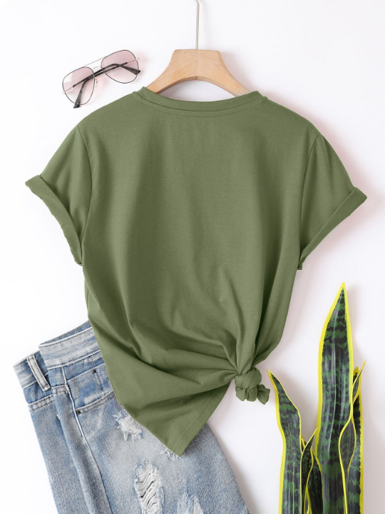 Essnce Solid Round Neck Tee