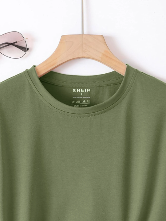 Essnce Solid Round Neck Tee