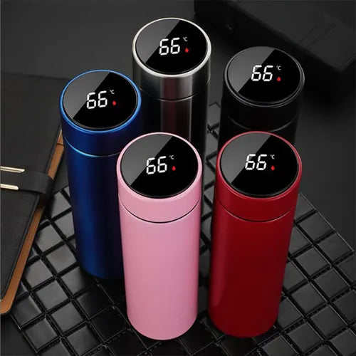 1pc Thermal Coffee Travel Mug, Intelligent Digital Thermal Water Cup Touch Display Temperature, Stainless Steel Creative Vacuum Flask, Gifts, Thermocoolers