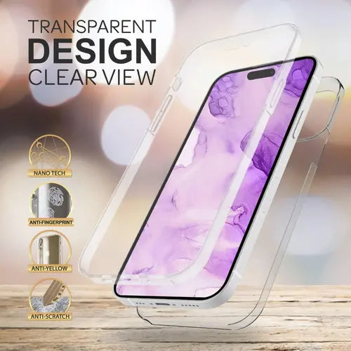 360 Full Body Double Side Transparent Cover For IPhone 14 Pro Max 12 13 Mini 11 Pro X XS Max XR 8 7 14 Plus Shockproof Case