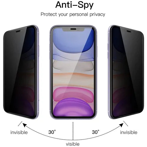 2 Pcs Privacy Screen Protector For IPhone 12 13 14 Pro Max Plus Anti-Spy Tempered Glass For X XS Max XR 11 Pro Film 9H Case Friendly